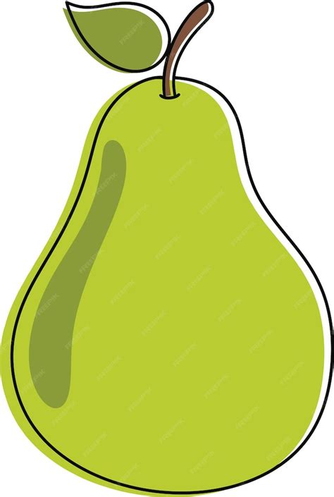 Ilustración De Fruta De Pera Estilo De Dibujos Animados De Fruta De