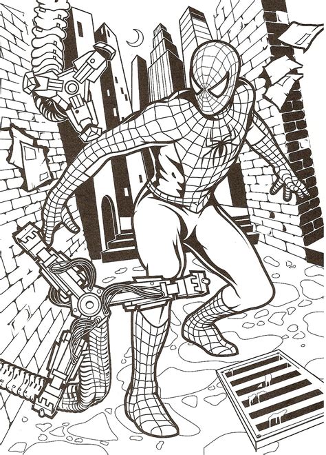 167 Dessins De Coloriage Spiderman à Imprimer Sur Page 1