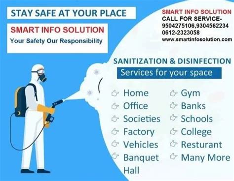 In Office Home Indsutry Offices Disinfection Andsanitization Services Rs