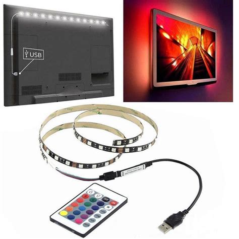 Usb Mood Light Rgb Led Strip Light Tv Backlight 24 Keys Remote Control