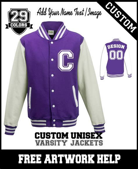 Personalised Varsity Jackets For Dance Team Name Print Purple White