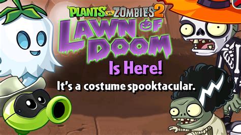 Plants Vs Zombies 2 Halloween Lawn Of Doom Youtube
