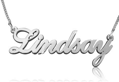 Lindsay Name Necklace Cursive Name Necklace