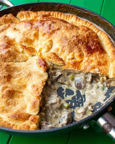 Creamy Mushroom Leek And Aubergine Pot Pie Beat The Budget