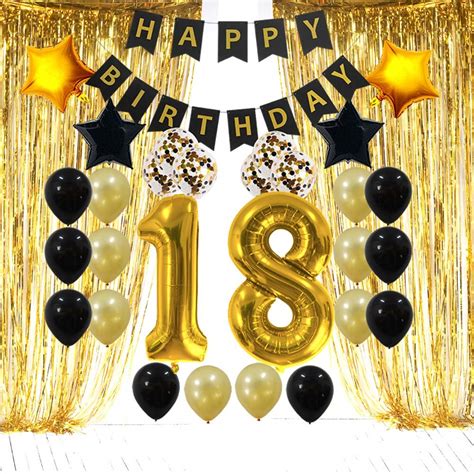 Buy 18th Birthday Decorations Ts For Her Him 18 Birthday Party Supplies Happy Birthday