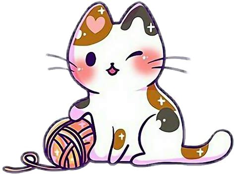 Kawaii Cute Cat Kitten Kitten Kittens Cats Catlove Kawaii Cute Kitten Clipart Png