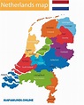 ⊛ Mapa de Países Bajos | Político & Físico Descargar e Imprimir 2022