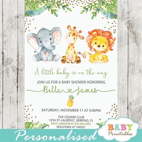 We did not find results for: Jungle Animals Baby Shower Invitations - D445 - Baby ...