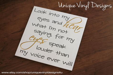 Items Similar To Look Into My Eyes Board Quote Vinyl
