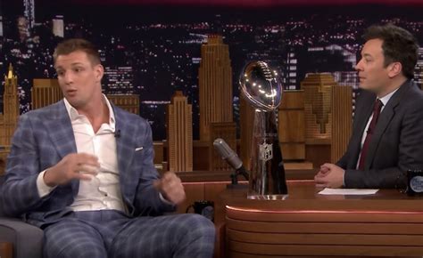 Gronk Talks About Getting Hit In The Head By A Beer At The Super Bowl Parade And Shows Off His