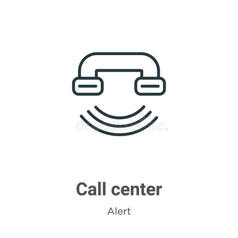Call Center Outline Vector Icon Thin Line Black Call Center Icon Flat Vector Simple Element