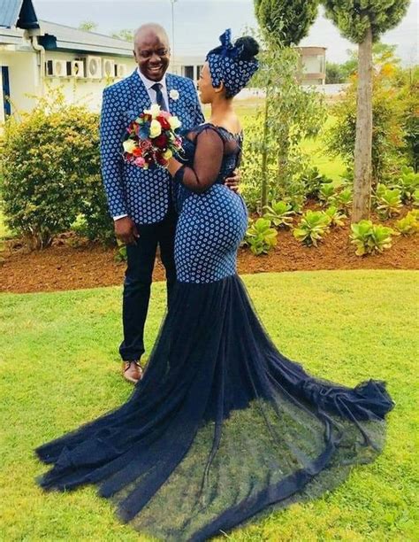 Newest African Shweshwe Traditional Wedding Dresses African 4