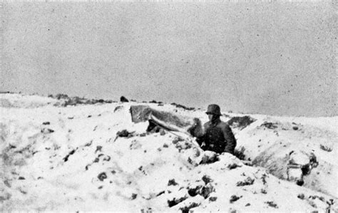 winter war snow bound german trench on the somme great war photos