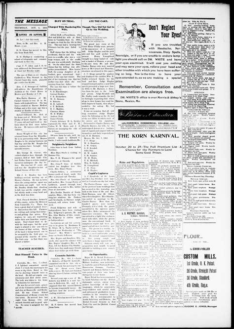Mexico Missouri Message Chronicling America Historic American Newspapers