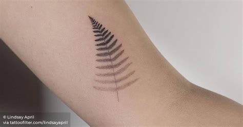 Silver Fern Tattoo On The Inner Arm