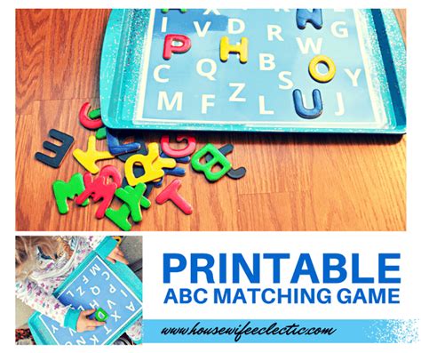 Pick things that begin with the letter you get and finish this phrase: Printable ABC Matching Game - Housewife Eclectic