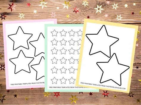 Free Printable Star Template 6 Small Medium And Large Star Outlines