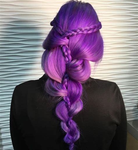 Purple Hair Braid Longstyle Long Style Style Me Hiar Style