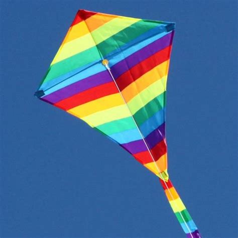 Rainbow Diamond Kite Leading Edge Kites Single String Childrens Kite