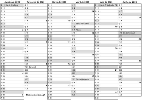 Calendário 2023 Com Feriados E Números Da Semana Almanaques Online