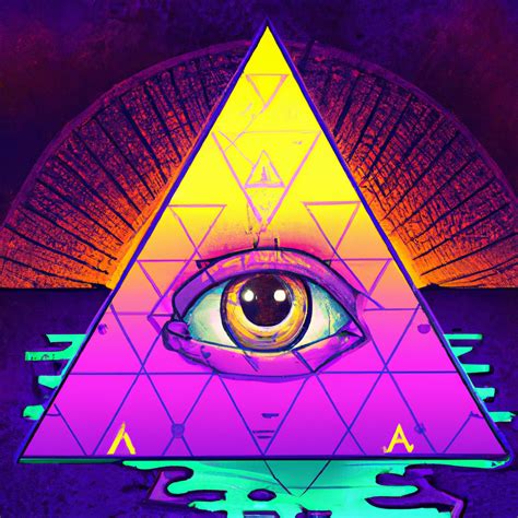 Detailed Vaporwave Asthetic Illuminati Pyramid Eye H Openart