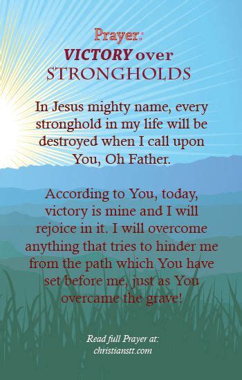 Spiritual Warfare Prayer For Victory Over Strongholds Spiritual