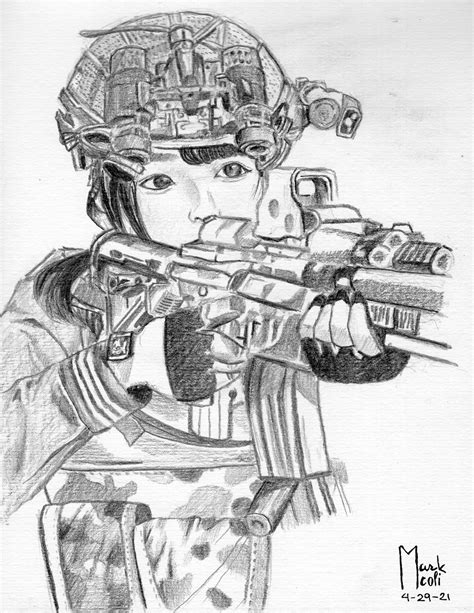 Artstation Japanese Girl Soldier Cosplay