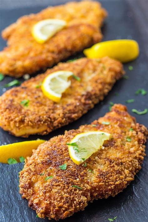 2 cups panko (japanese bread crumbs), 1/2 teaspoon cayenne, 1 stick unsalted butter, softened, 1 chicken (about 3 1/2 pounds), rinsed, patted dry, and cut into 10 serving pieces (breasts cut crosswise in half). Crispy Breaded Chicken Cutlets | Recipe | Breaded chicken ...