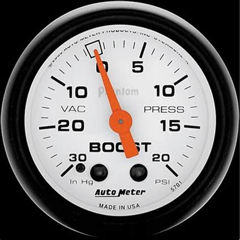 Auto Meter Phantom Boost Gauge 20 Psi Atm 5701