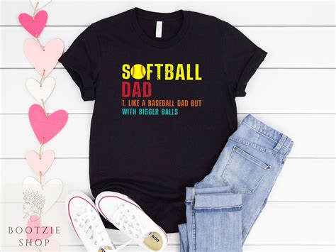 Softball Dad Like A Baseball Dad But With Bigger Balls Funny Etsy