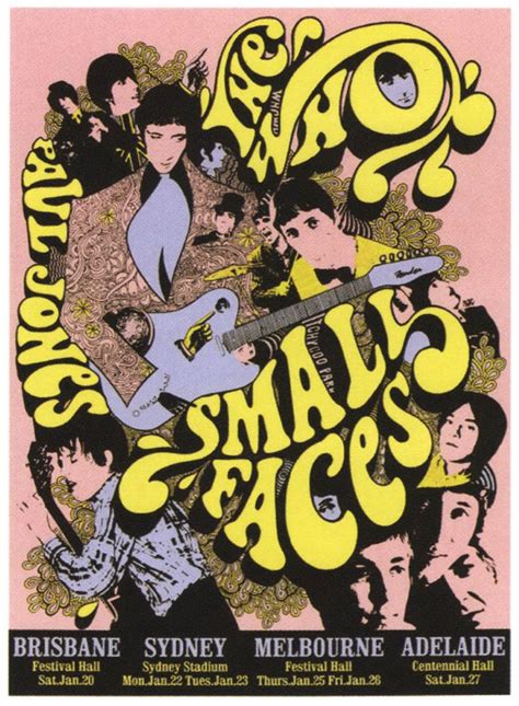 Small Faces 1968 Australia Vintage Concert Posters Vintage Music