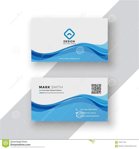 Corporate Blue Business Card Template Stock Vector Illustration Of