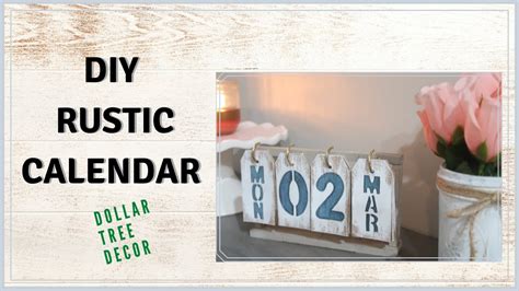 The secret is that all materials cost less than $1 to make these signs (minus the cricut design). DIY RUSTIC FARMHOUSE DECOR // DIY Dollar Tree Calendar // BlondieNextDoor - YouTube