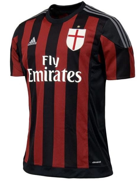 Branded puma product in the standard version intended for fans. AC Milan New Shirt 2015-16 Adidas Milan 15-16 Home Kit ...