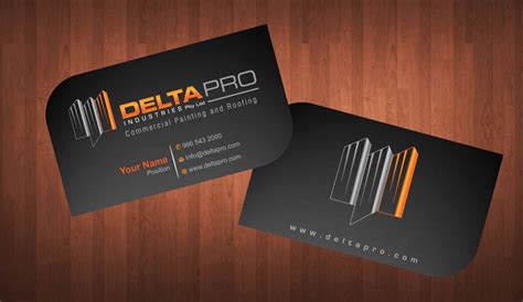 Yellow orange thin chevron pattern roofing business card. Elegant, Serious, Construction Business Card Design for ...