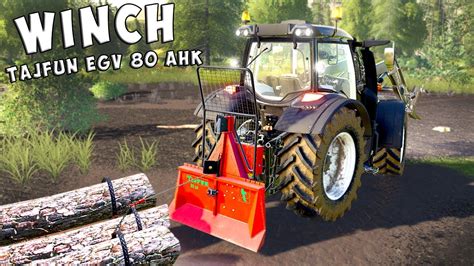 Farming Simulator 19 Winch Tajfun Egv 80 Ahk Youtube