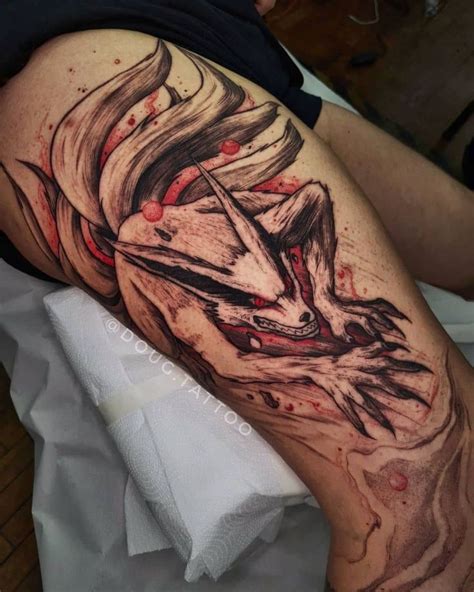 Anime Tattoo Page On Instagram Kurama Tattoo Done By Doug Tattoo To Submit Your Work Use