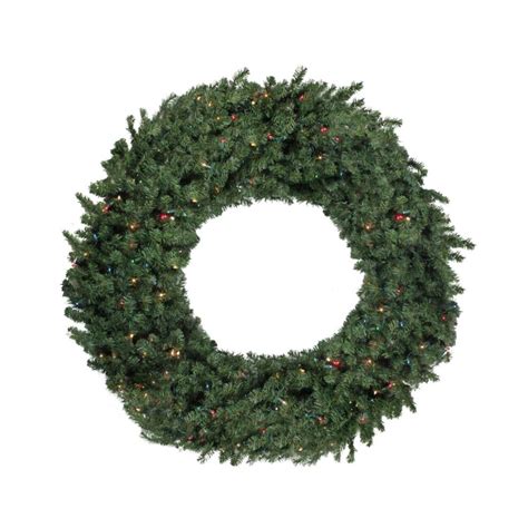 Northlight Pre Lit Commercial Canadian Pine Artificial Christmas Wreath
