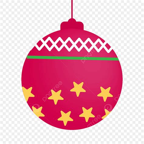 Bola Decorativa De Navidad Rosa Con Estrellas Amarillas PNG Navidad