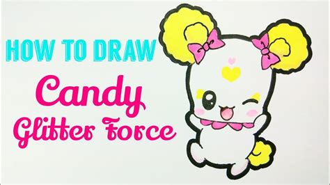 How To Draw Candy Easy And Cute Candy Glitter Force Drawing Tutorial