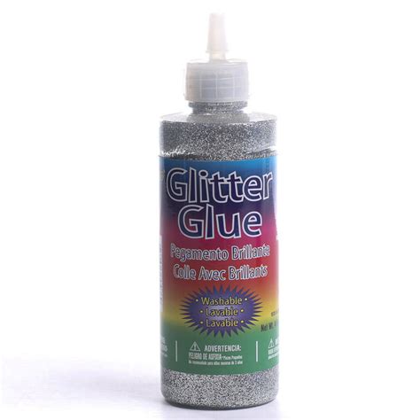 Silver Sparkle Glitter Glue Glues And Adhesives Basic Craft Supplies