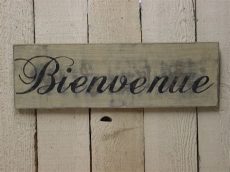 Shabby Cottage Chic Bienvenue Sign French By Sophiescottage