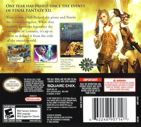 Final Fantasy Xii Revenant Wings Cover Or Packaging Material Mobygames