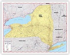 ZIP CODE Large Map of NEW YORK STATE New 2021 Edition 60" X 47" with t ...