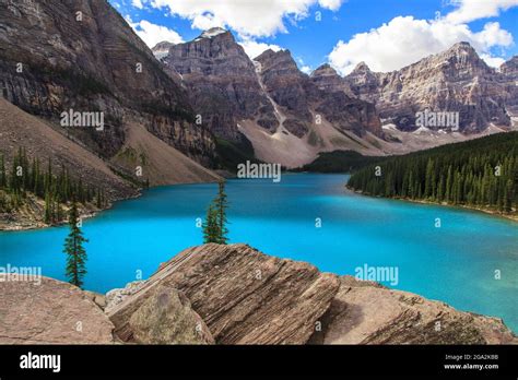 Moraine Lake In The Valley Of The Ten Peaks Banff National Park