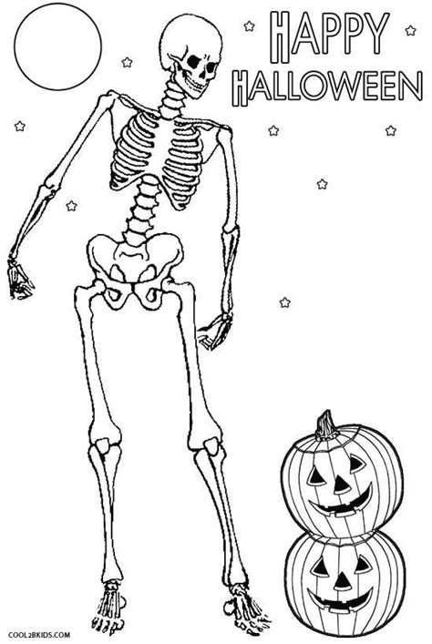 Printable Skeleton Coloring Pages For Kids