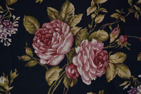 Victorian Rose Garden Fabric Black Floral Cottage Roses Quilting Fabric Ro Gregg Northcott Fabric
