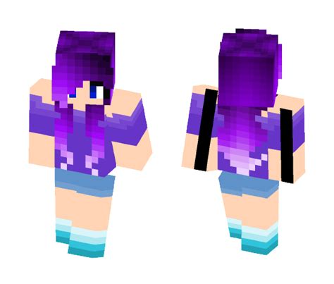 Download Purple Hair Summer Girl Minecraft Skin For Free