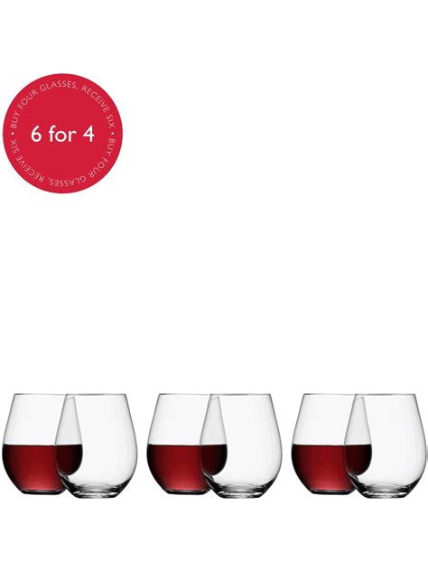 lsa wine stemless red wine glasses 6 for 4 house of fraser red wine glasses stemless wine