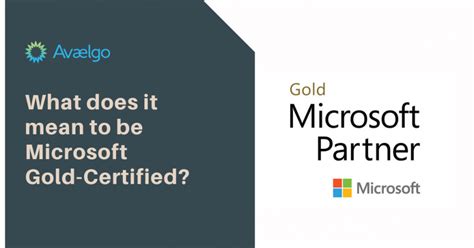 What Does It Mean To Be A Microsoft Gold Certified Partner Avaelgo